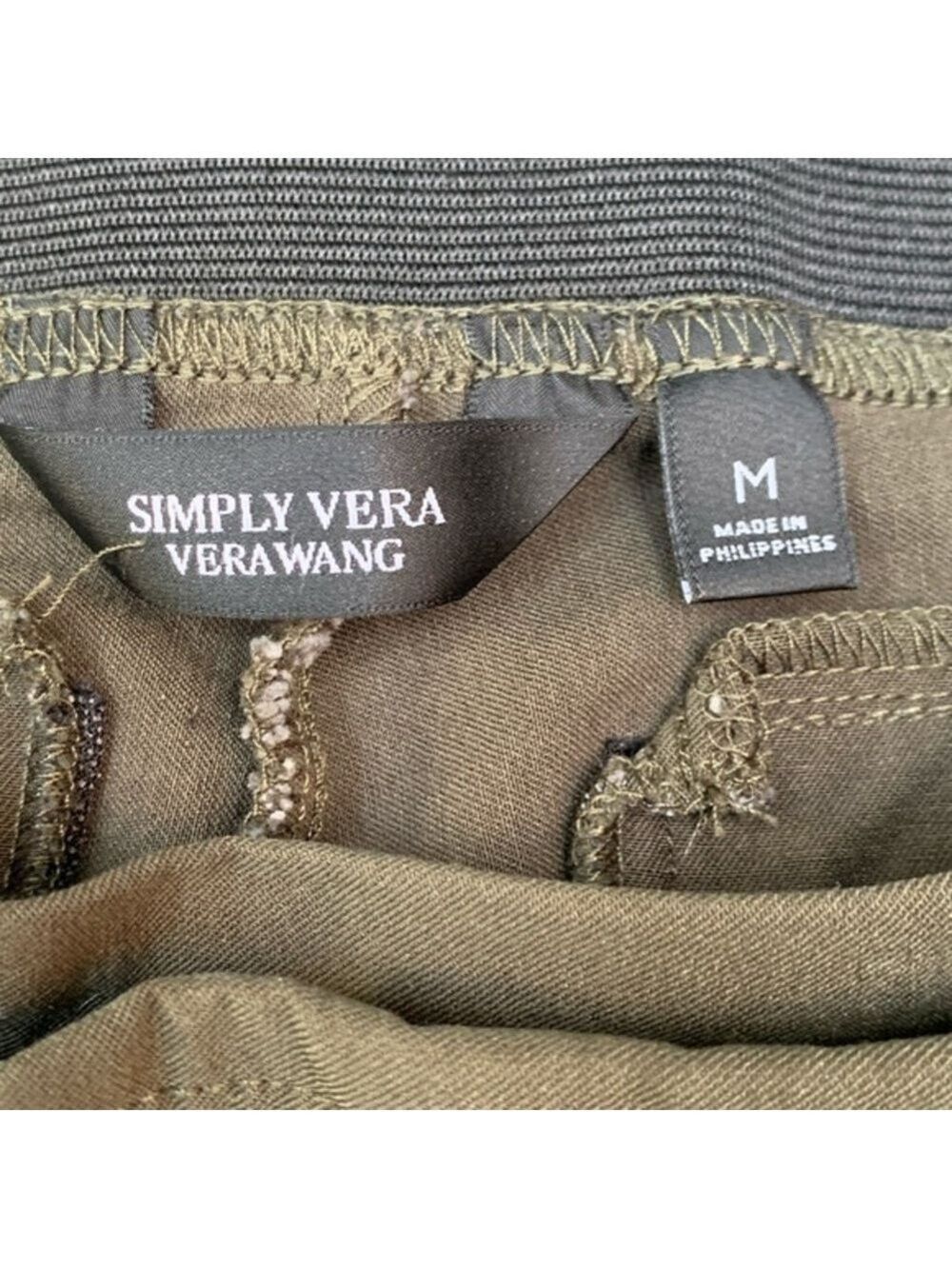 Vera Wang Dark Green Crop Dress Pants - Picture 3 of 3